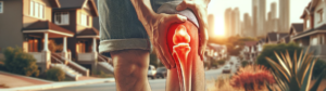Man experiencing knee pain in need of physical therapy